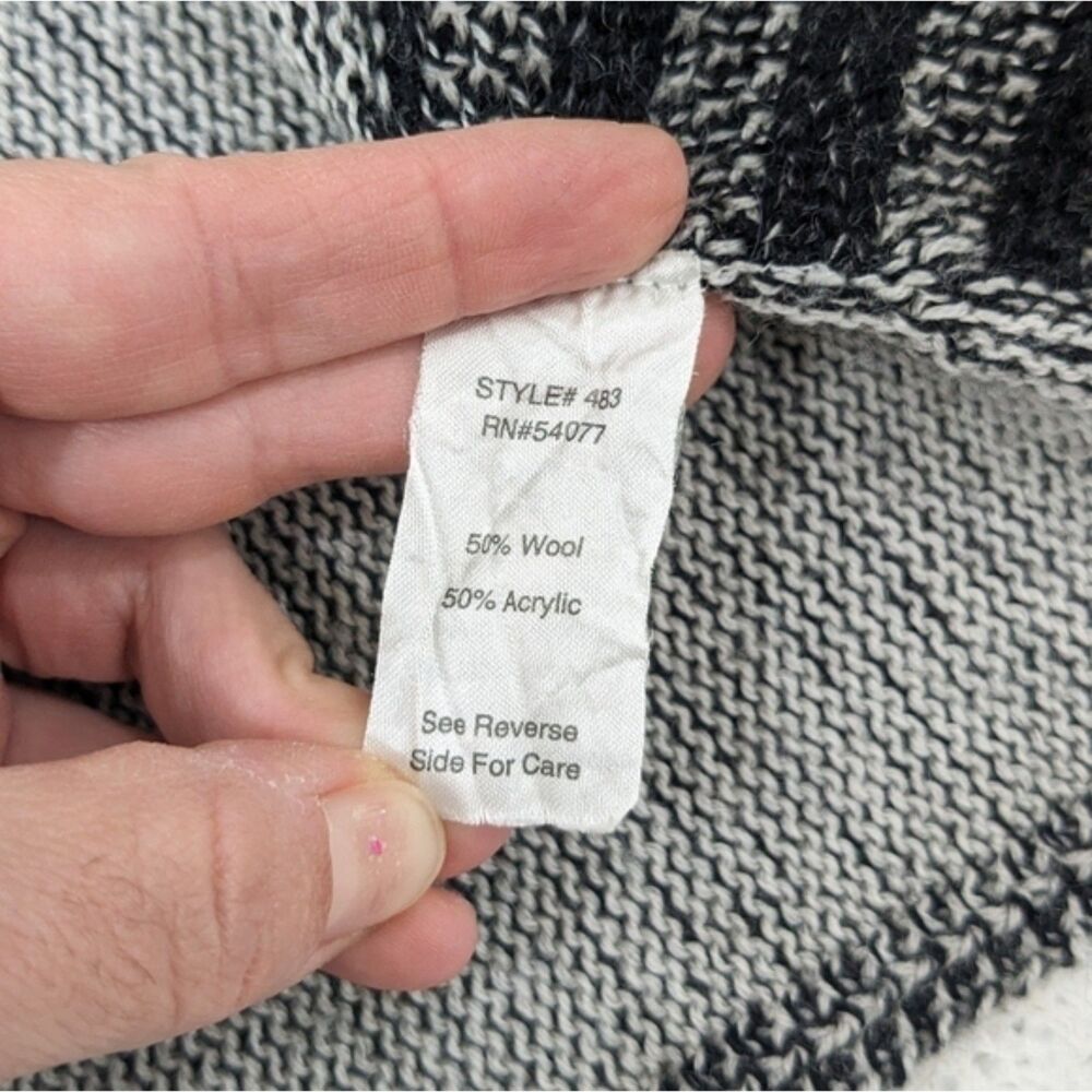 CAbi Patchwork Circle Cocoon Open Cardigan Sweate… - image 9